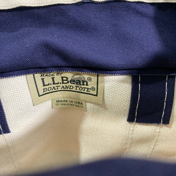 LL BEAN Rare Vintage 80s Micro Mini Boat and Tote Canvas Bag - Picture 5 of 9
